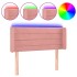 Cabecero con LED de terciopelo rosa 103x16x78/88