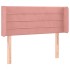 Cabecero con LED de terciopelo rosa 103x16x78/88