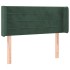 Cabecero con LED de terciopelo verde oscuro 93x16x78/88