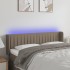 Cabecero con LED de tela gris taupe 147x16x78/88