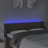 Cabecero con LED de tela gris taupe 147x16x78/88