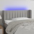 Cabecero con LED de tela gris claro 83x16x78/88
