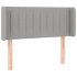 Cabecero con LED de tela gris claro 83x16x78/88