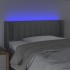 Cabecero con LED de tela gris claro 83x16x78/88