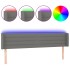 Cabecero con LED de tela gris oscuro 183x16x78/88
