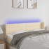 Cabecero con LED de tela crema 147x16x78/88