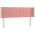 Cabecero con LED de terciopelo rosa 147x16x78/88
