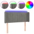 Cabecero con LED de terciopelo gris claro 93x16x78/88