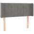 Cabecero con LED de terciopelo gris claro 93x16x78/88