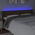 Cabecero con LED de tela marrón oscuro 163x16x78/88