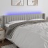 Cabecero con LED de tela gris claro 183x16x78/88