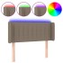 Cabecero con LED de tela gris taupe 93x16x78/88