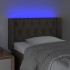 Cabecero con LED de tela gris taupe 83x16x78/88