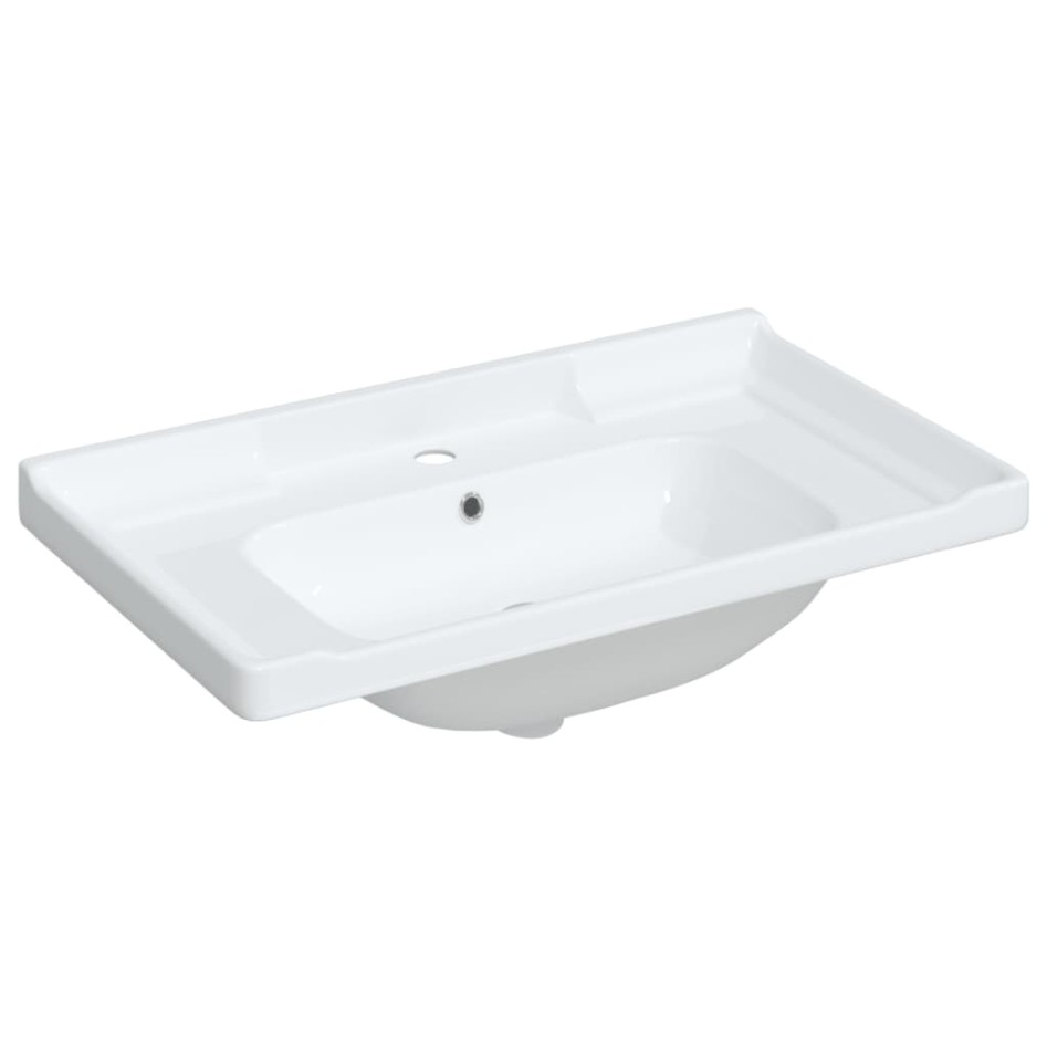 Lavabo de baño rectangular cerámica blanco 91,5x48x19,5