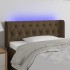 Cabecero con LED de tela marrón oscuro 103x16x78/88
