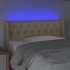 Cabecero con LED de tela crema 103x16x78/88