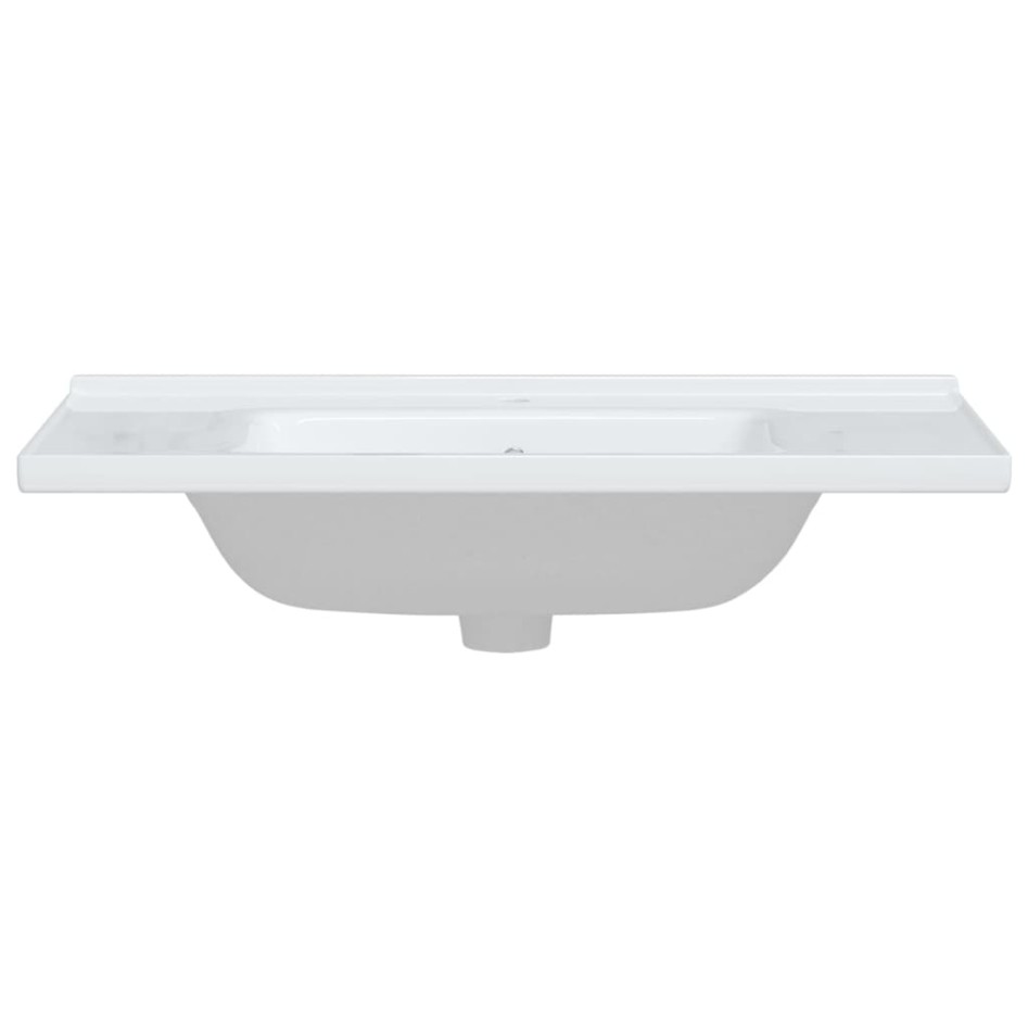 Lavabo de baño rectangular cerámica blanco 91,5x48x19,5