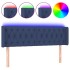 Cabecero con LED de tela azul 163x16x78/88