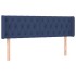 Cabecero con LED de tela azul 163x16x78/88