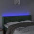 Cabecero con LED de terciopelo verde oscuro 147x16x78/88