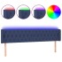 Cabecero con LED de tela azul 203x16x78/88