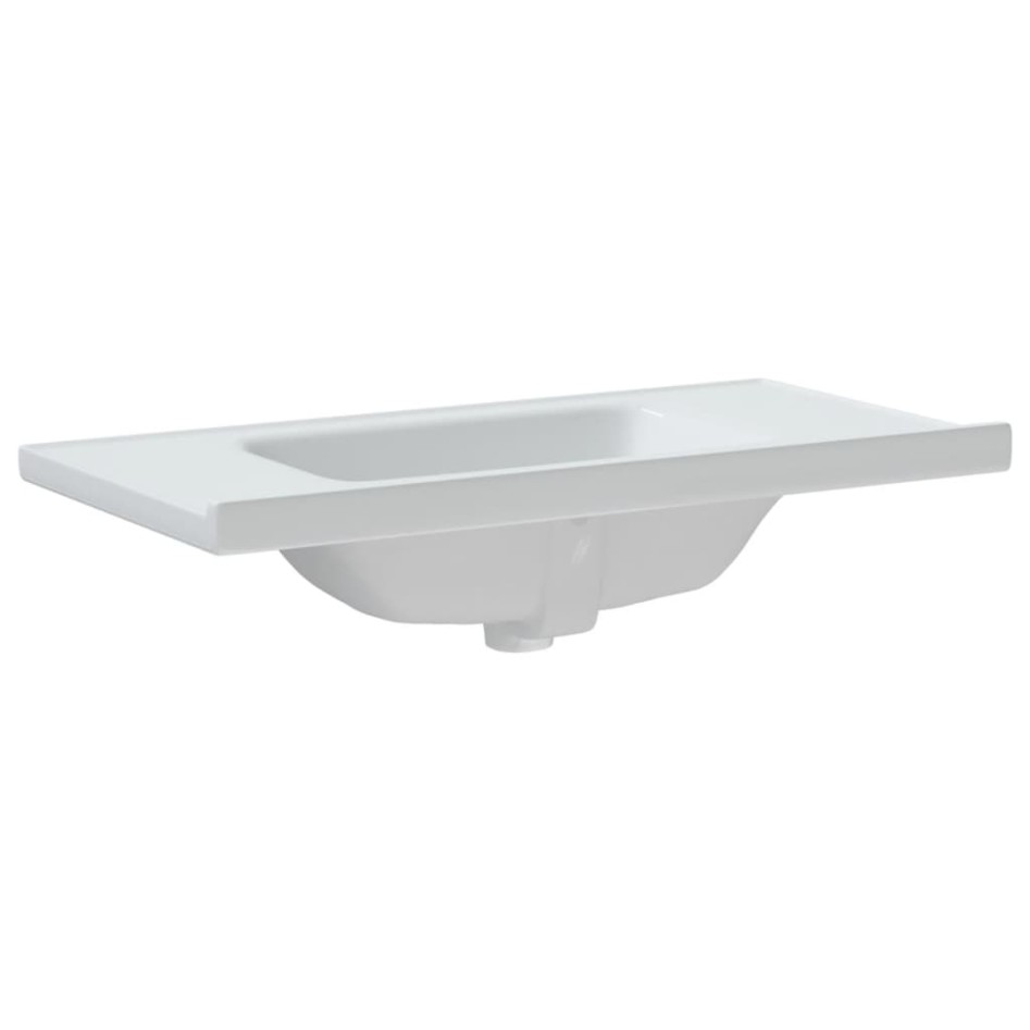 Lavabo de baño rectangular cerámica blanco 91,5x48x19,5