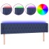 Cabecero con LED de tela azul 183x16x78/88