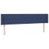Cabecero con LED de tela azul 183x16x78/88