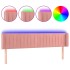 Cabecero con LED de terciopelo rosa 163x16x78/88