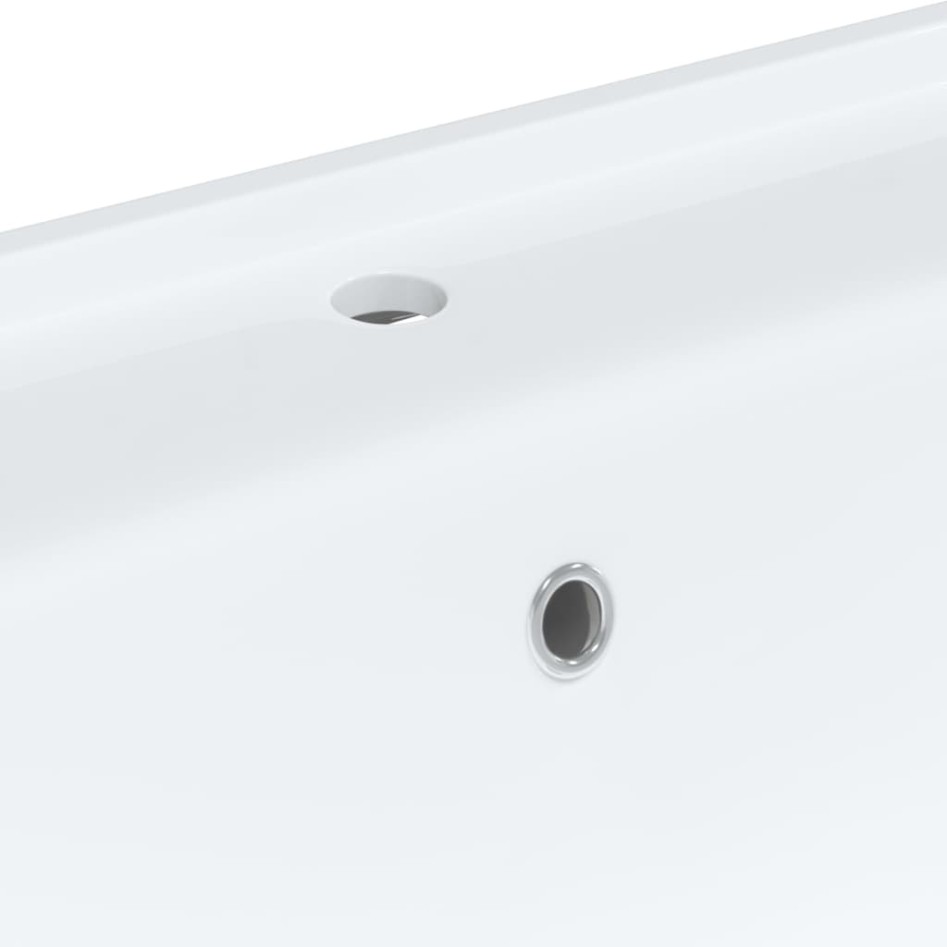 Lavabo de baño rectangular cerámica blanco 91,5x48x19,5