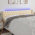 Cabecero con LED de tela crema 203x16x78/88