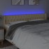 Cabecero con LED de tela crema 203x16x78/88