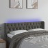 Cabecero con LED de terciopelo gris oscuro 147x16x78/88