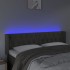 Cabecero con LED de terciopelo gris oscuro 147x16x78/88