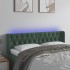 Cabecero con LED de terciopelo verde oscuro 147x16x78/88