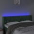 Cabecero con LED de terciopelo verde oscuro 147x16x78/88