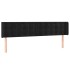 Cabecero con LED de terciopelo negro 163x16x78/88