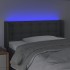 Cabecero con LED de tela gris oscuro 103x16x78/88