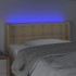Cabecero con LED de tela crema 83x16x78/88