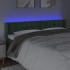 Cabecero con LED de terciopelo verde oscuro 203x16x78/88
