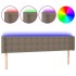 Cabecero con LED de tela gris taupe 203x16x78/88
