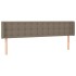 Cabecero con LED de tela gris taupe 203x16x78/88