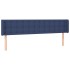 Cabecero con LED de tela azul 163x16x78/88