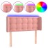 Cabecero con LED de terciopelo rosa 83x16x78/88