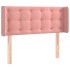 Cabecero con LED de terciopelo rosa 83x16x78/88