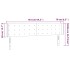 Cabecero con LED de terciopelo gris claro 163x16x78/88