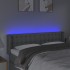 Cabecero con LED de tela gris claro 147x16x78/88