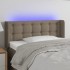 Cabecero con LED de tela gris taupe 93x16x78/88