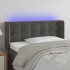 Cabecero con LED de terciopelo gris oscuro 103x16x78/88