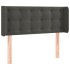 Cabecero con LED de terciopelo gris oscuro 103x16x78/88